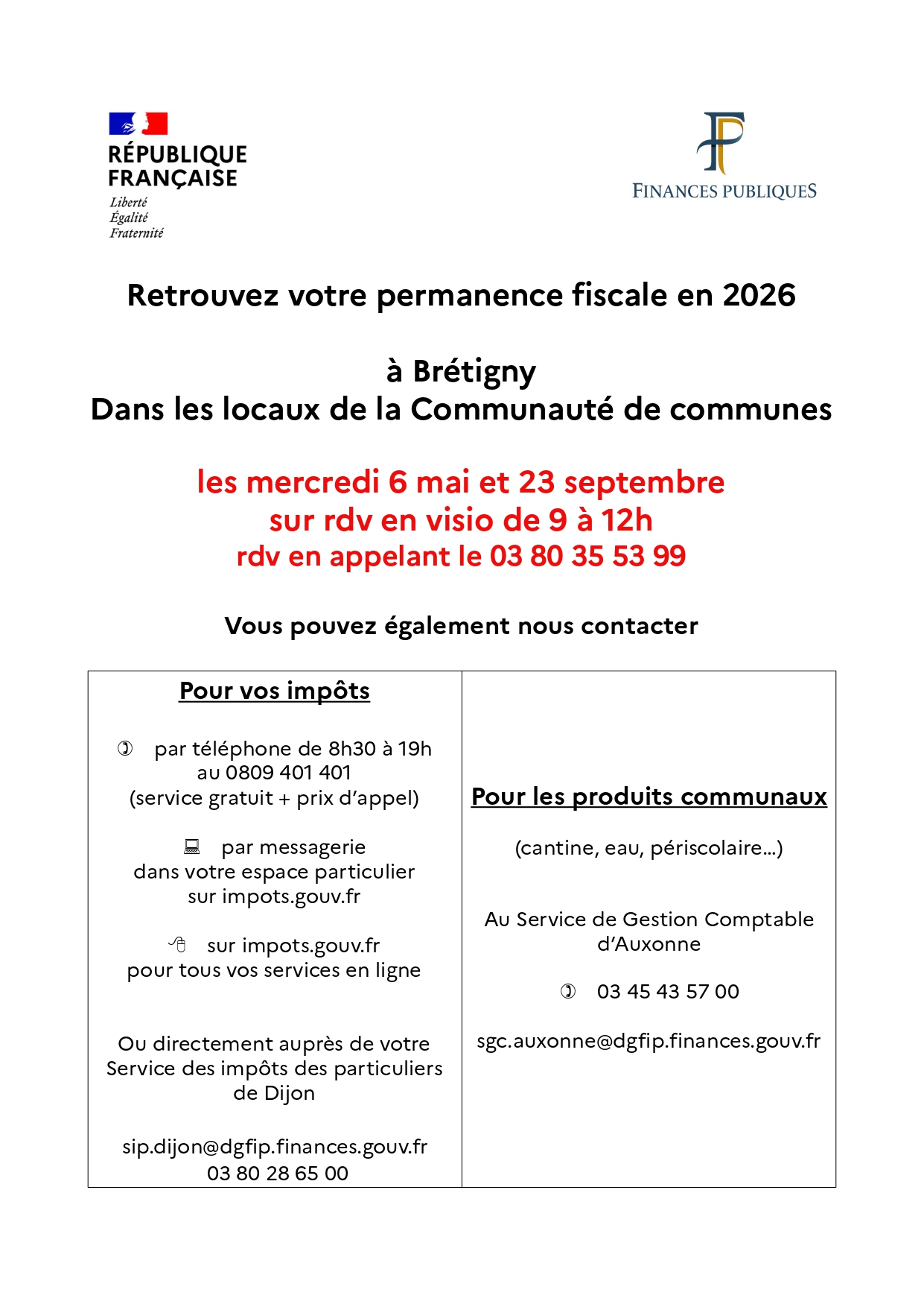 Permanences fiscales